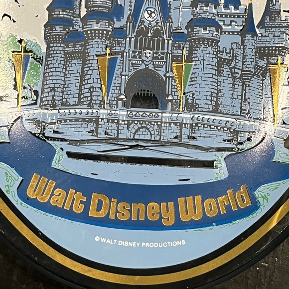 Vintage Walt Disney World Oval Smoked Glass Collectors Souvenir‎ Plate 1980s - Picture 4 of 4